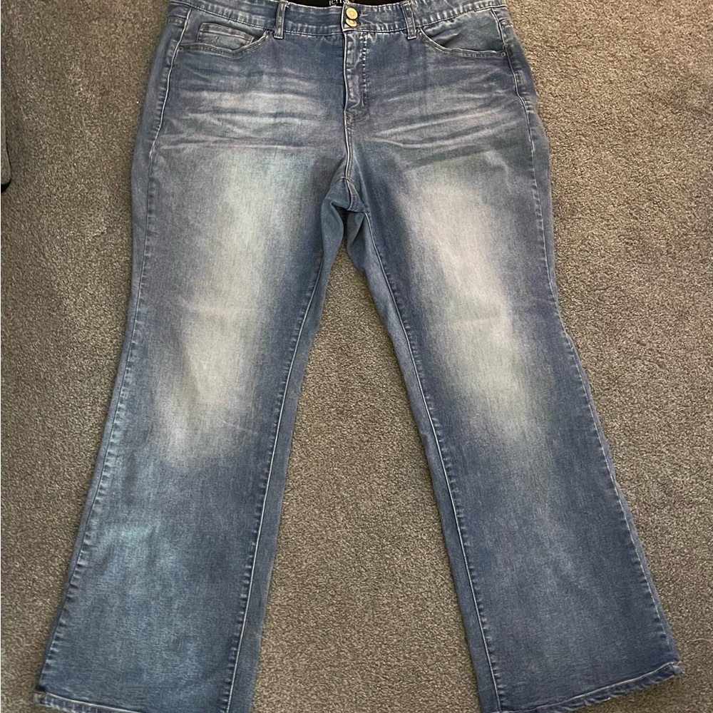 Terra & Sky Light Blue Denim Jeans With Elastic Waist
